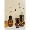 Leopard Spot Flower Glass Vases With Many Colors